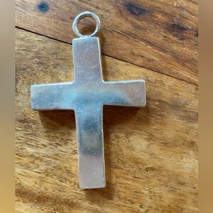 Large 2.5” Sterling Silver Cross Pendant